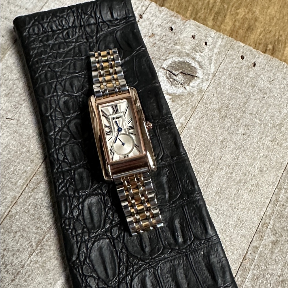 *Brand new battery* Stauer great shape Veronica gold silver rose gold watch - Picture 4 of 8